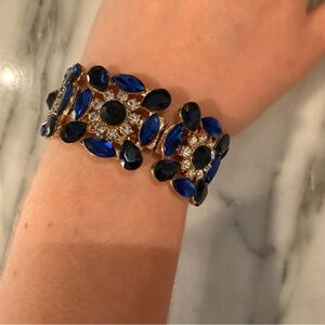 Elegant Blue and Gold Bracelet